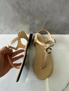 Rasteira Chanel Nude Italiana - comprar online