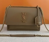 Bolsa YSL Sunset Marrom Italiana
