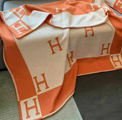 Cobertor Manta Avalon Hermès Laranja Italiana