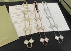 Colar Van Cleef 10 Trevos Branco Madre Pérola Italiana
