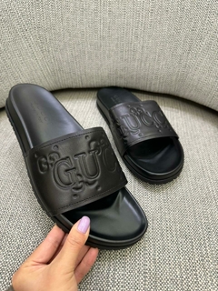 Chinelo Slide Gucci Masculino Preto Italiana
