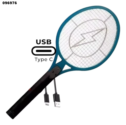 MKT-4450 RAQUETA MATA MOSQUITO C/LINTERNA Y CABLE USB