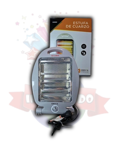 Estufa a cuarzo 2 niveles 400/800 watts color blanco - comprar online