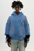 HOODIE DOUBLE SLEEVE BLUE - comprar online