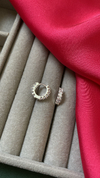 Argola Dois Lados Cravejada 12mm