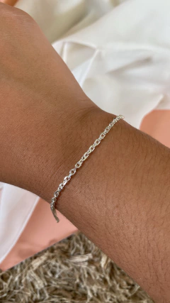 Pulseira modelo Cartier elo quadrado 2mm na internet