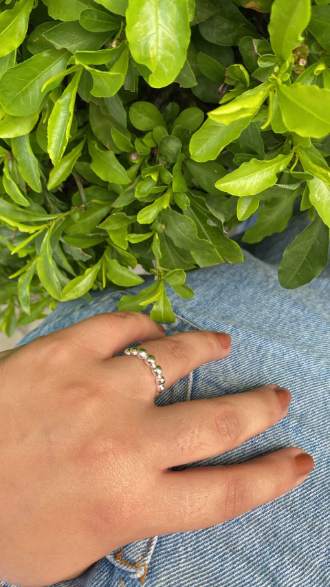 Anel Bolinhas alternadas