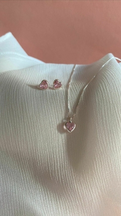 Cojunto de coração rosa