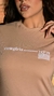 CAMISETA FEM - BEGE BORDADA - comprar online