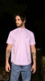 CAMISA NFR PREMIUM -ROSA/BRANCO XADREZ MANGA CURTA
