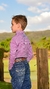 CAMISA NFR INFANTIL XADREZ BRANCO/ROXO MANGA LONGA - NFR The Brand