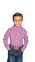 CAMISA NFR INFANTIL XADREZ BRANCO/ROXO MANGA LONGA