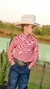 CAMISA NFR INFANTIL VERMELHA/XADREZ MANGA LONGA - comprar online