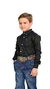 CAMISA NFR INFANTIL - PRETA LISA MANGA LONGA