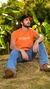 CAMISETA MASCULINA NFR LARANJA ALGODÃO PIMA na internet