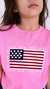 CAMISETA INFANTIL NFR ROSA BORDADA - comprar online