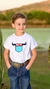 CAMISETA INFANTIL NFR BRANCA BORDADA