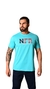 CAMISETA MASCULINA NFR AZUL TURQUESA BORDADA