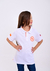 POLO INFANTIL FEMININA BRANCA BORDADA