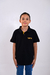 POLO INFANTIL NFR MASCULINA PRETA BORDADA