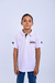 POLO INFANTIL MASCULINA BRANCA BORDADA