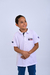POLO INFANTIL MASCULINA BRANCA BORDADA - comprar online