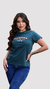 CAMISETA FEMININA NFR VERDE PETROLÉO BORDADA - comprar online