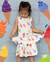 Vestido Rodado Sorvetes LOK - Lok Prints - Loja de Camisetas para Filhos Online