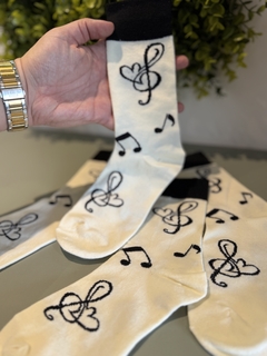 MEIA Clave de sol coração ♥️ - comprar online