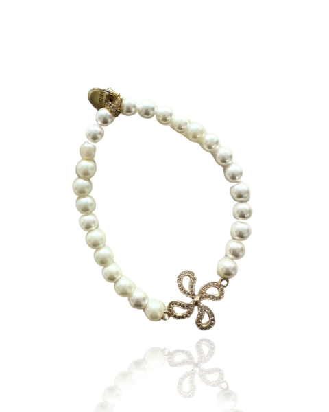 Pulseira Pérola & Flor de Zircônias - comprar online