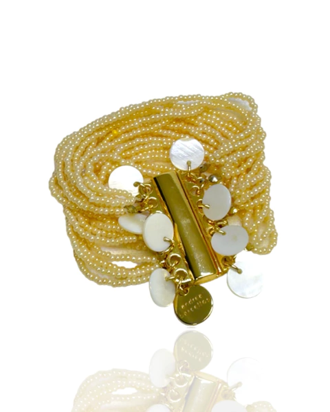 Bracelete Seven Com Mini Pérolas