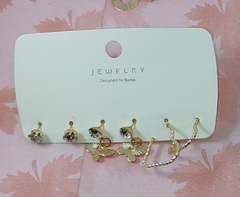 Set con 3 Pares de Aretes - Cosméticos Lulusa