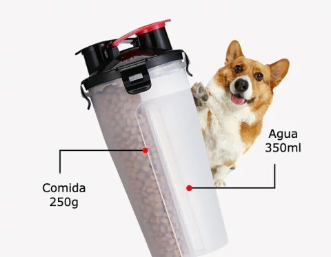 comedero y bebedero portable + 2 comederos plegables