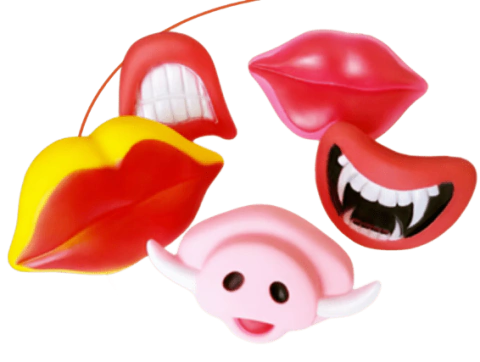 Juguete chillon forma de boca