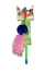 Caña con plumas para mascotas CW16004