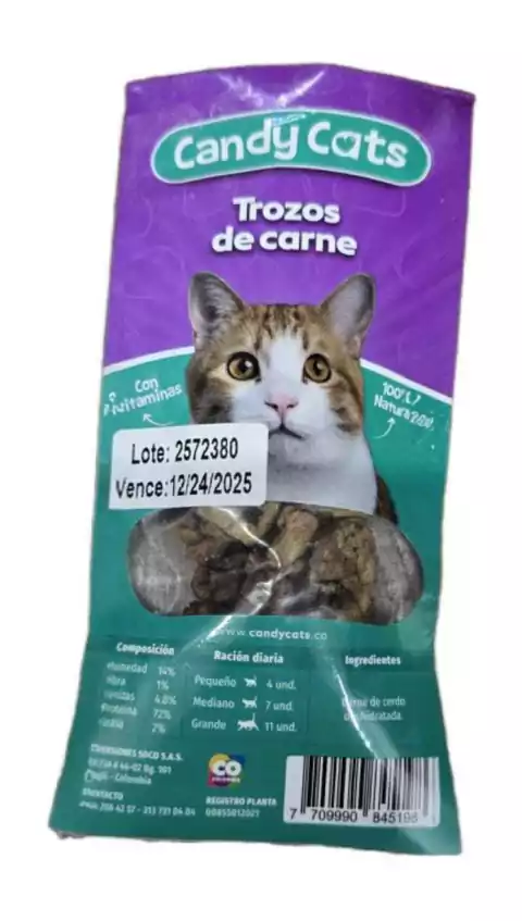 Snacks trozos de carne Candy cats