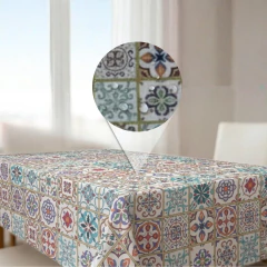 Rolo Toalha de Mesa PVC Térmica Prime Silk Acetinada Fosca Azulejo Retrô 20X1,37M na internet