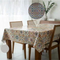 Rolo Toalha de Mesa PVC Térmica Prime Silk Acetinada Fosca Azulejo Retrô 20X1,37M - Utilita Mais - Sua loja de utilidades para facilitar o seu dia a dia