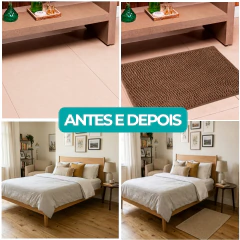 Tapete Antiderrapante Chenille Bolinha Pipoca Pop Corn Amarelo 60x40cm - Utilita Mais - Sua loja de utilidades para facilitar o seu dia a dia