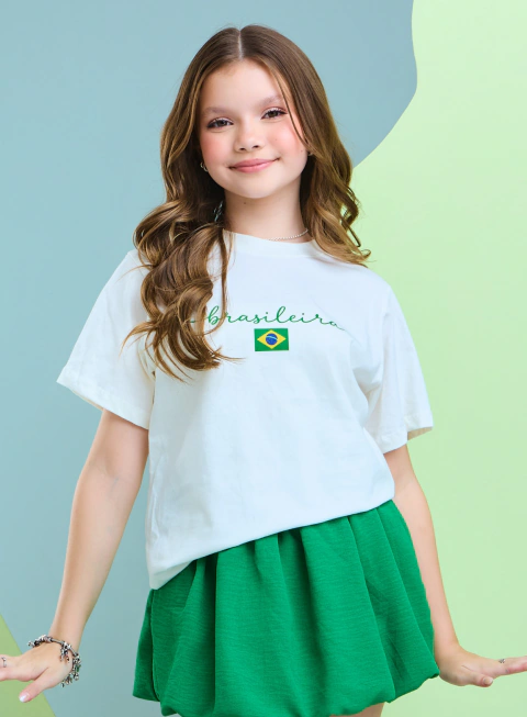 Blusa Eduarda Especial Brasil Branca