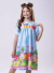 Vestido Leticia Barrado - Azul House - loja online