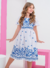 Vestido Yasmin Azul Barrado - Mellzinha
