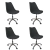 Cadeira Office Base Cromada Com Rodizio Giratória Saarinen - comprar online