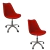 Cadeira Office Base Cromada Com Rodizio Giratória Saarinen - Oficial