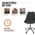 Cadeira Office Base Cromada Com Rodizio Giratória Saarinen - comprar online