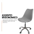 Cadeira Office Base Cromada Com Rodizio Giratória Saarinen - Oficial