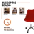 Cadeira Office Base Cromada Com Rodizio Giratória Saarinen na internet