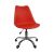 Cadeira Office Base Cromada Com Rodizio Giratória Saarinen - Oficial