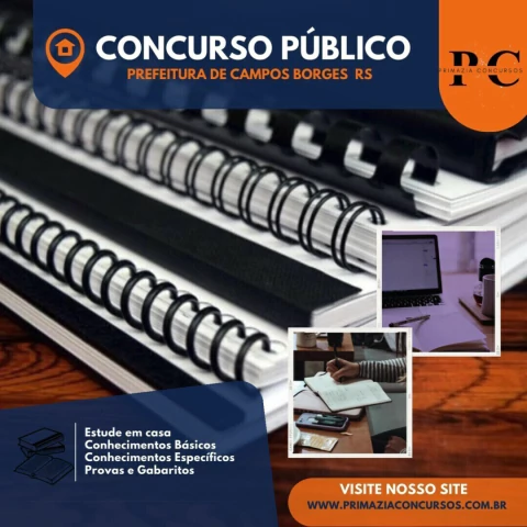 Apostila Prefeitura de Campos Borges RS 2023 Tesoureiro