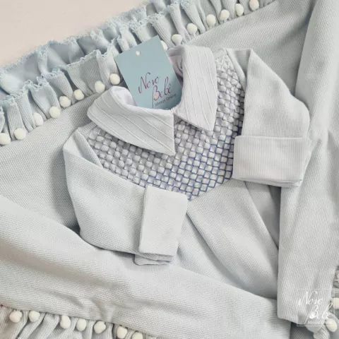 Kit Saída de Maternidade 3 Peças Casinha de Abelha Tricotil Azul Arthur